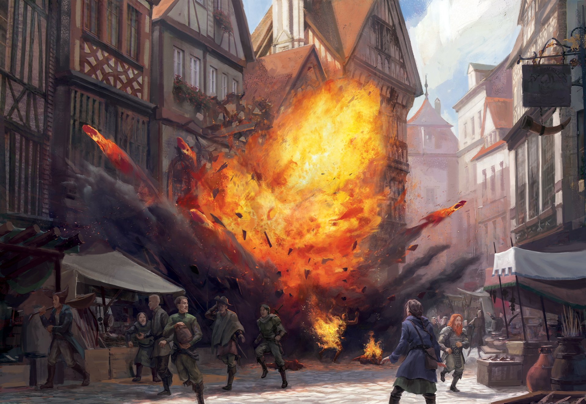 Download Explosion Man Made Dungeons & Dragons HD Wallpaper by Sam Keiser