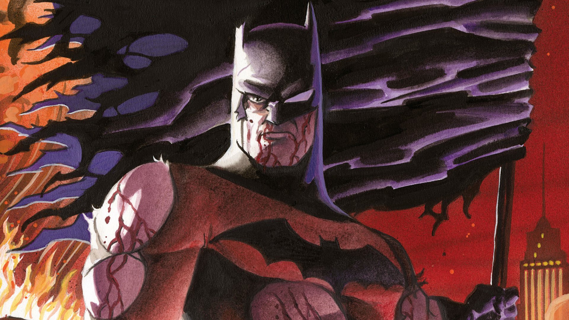 Download Comic Batman HD Wallpaper by Matt Wagner | 1987x1118 ...