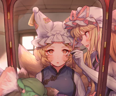Yukari Yakumo Ran Yakumo Anime Touhou HD Desktop Wallpaper | Background Image