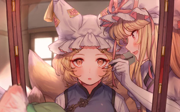 Yukari Yakumo Ran Yakumo Anime Touhou HD Desktop Wallpaper | Background Image