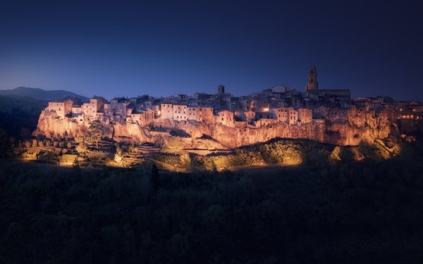 Man Made Pitigliano Towns Italy HD Wallpaper | Background Image