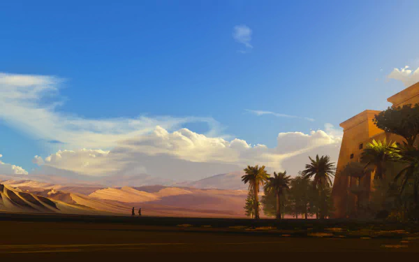 Abstract artistic desert landscape HD desktop wallpaper and background.