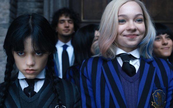 TV Show Wednesday Wednesday Addams Jenna Ortega Enid Sinclair Emma Myers HD Wallpaper | Background Image
