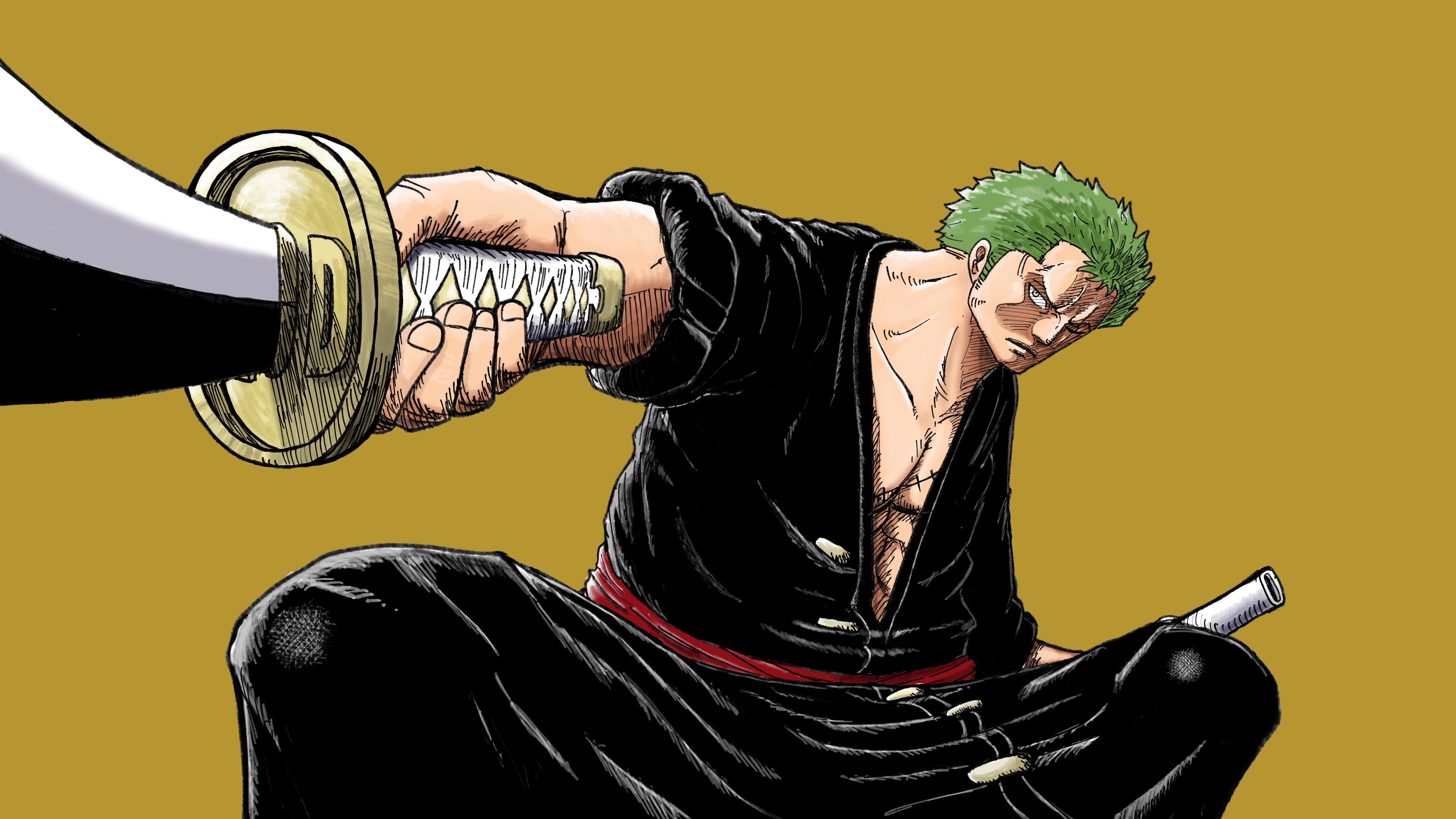 Roronoa Zoro Wallpaper 4K, One Piece