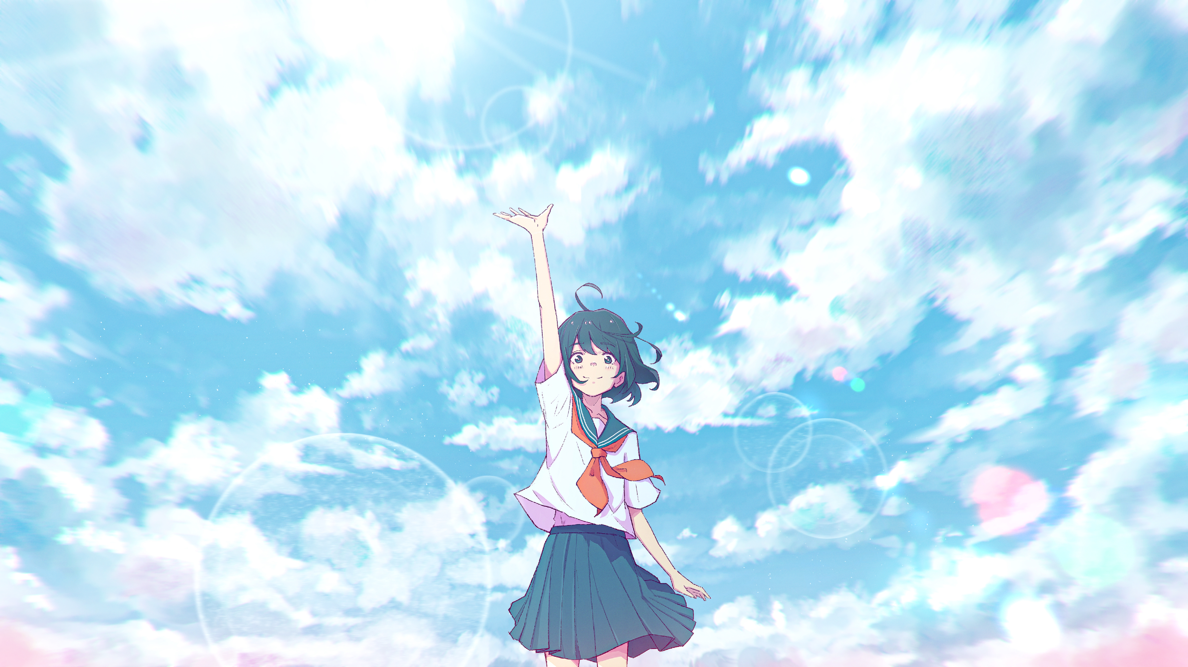 Anime Girl 4k Ultra HD Wallpaper by 岡虎次郎/Oka Kojiro