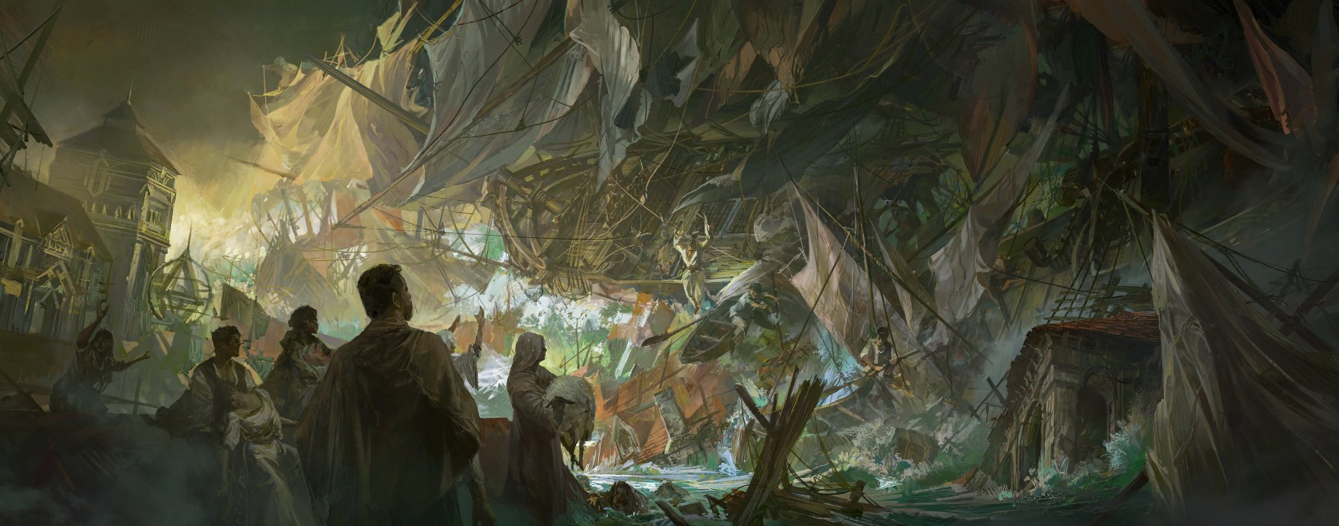 Download Fantasy Ship HD Wallpaper by Jay Wang