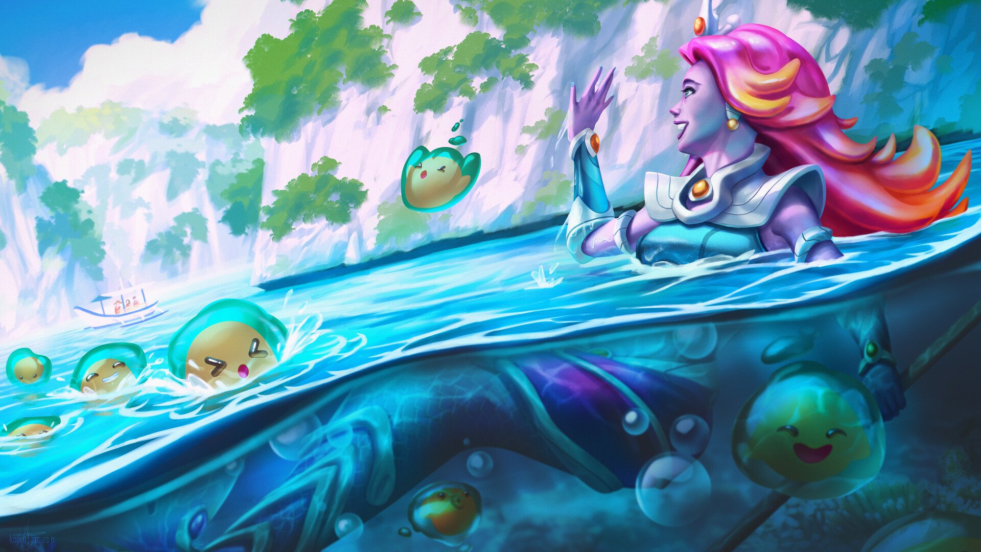 Download Nami (League Of Legends) Video Game League Of Legends HD Wallpaper by James Pajunar