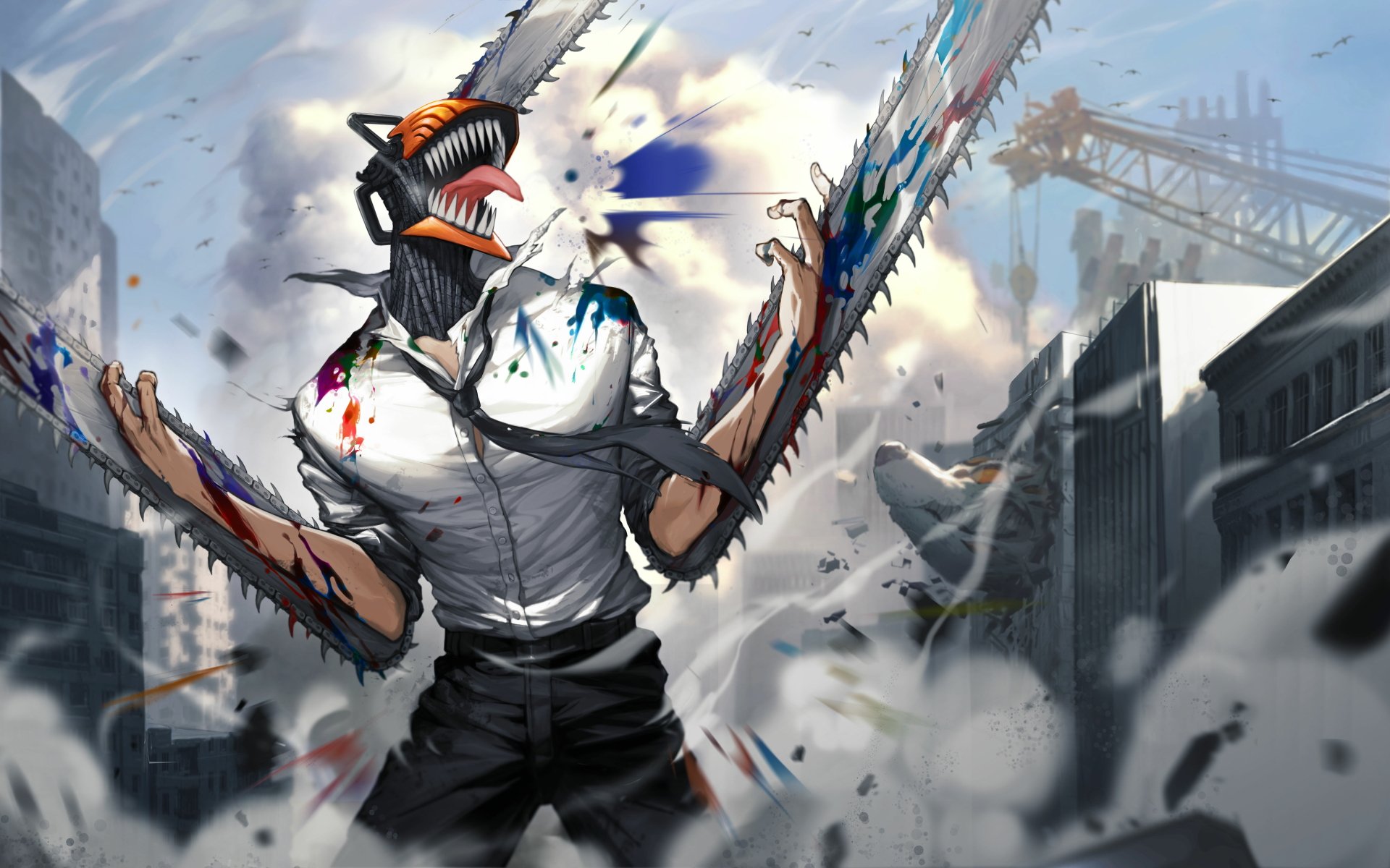 Download Denji Chainsaw Man Anime Chainsaw Man 4k Ultra HD Wallpaper 
