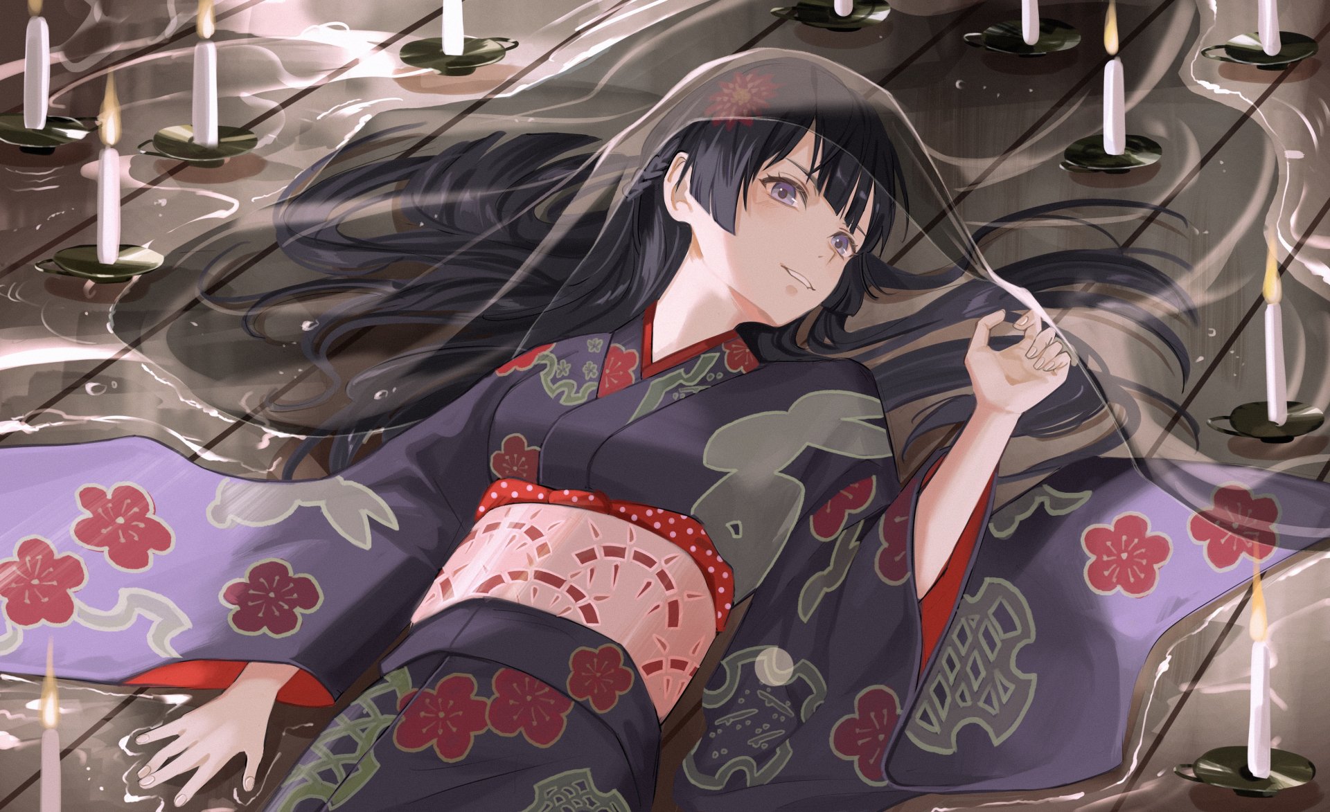 Download Kimono Nijisanji Tsukino Mito Anime Virtual Youtuber 4k Ultra HD Wallpaper by Nai2