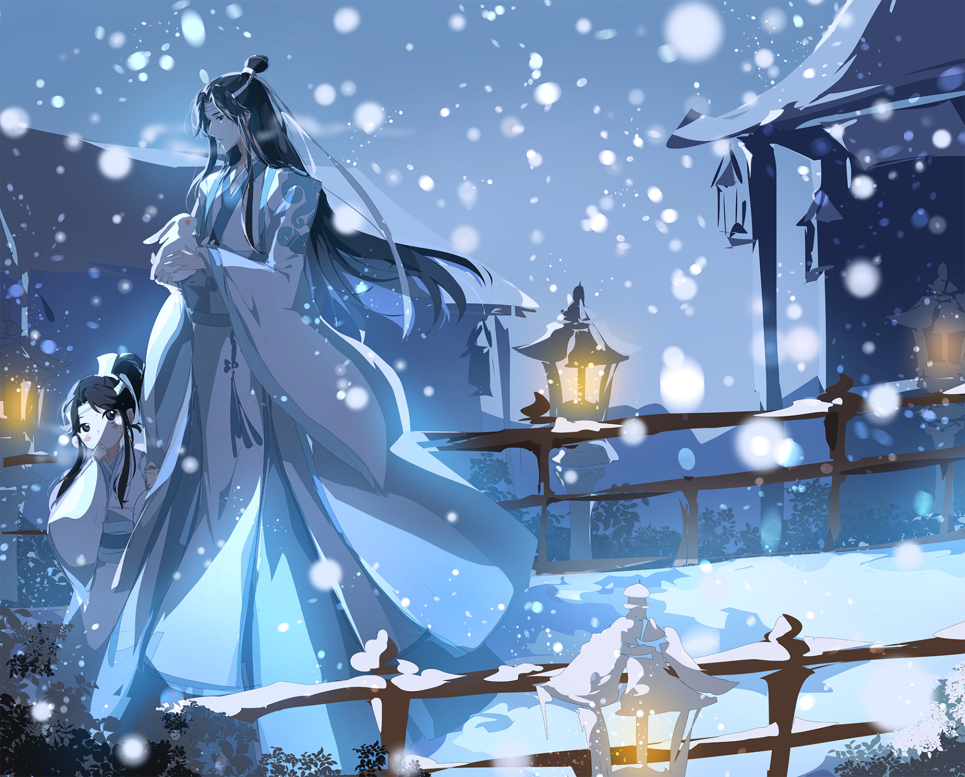 Download Lan Wangji Lan Sizhui Anime Mo Dao Zu Shi HD Wallpaper