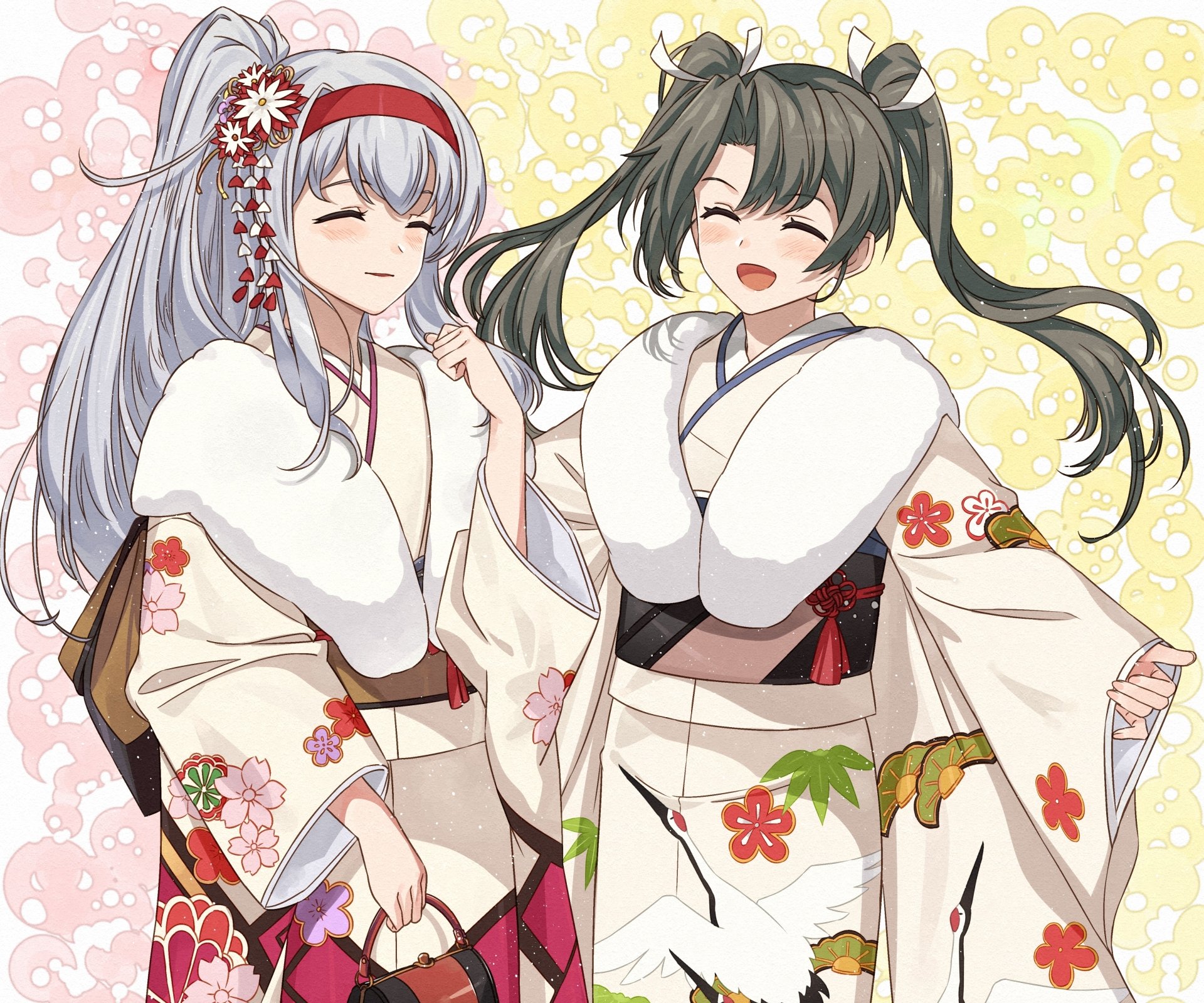 Download Kimono Shoukaku (Kancolle) Zuikaku (Kancolle) Anime Kantai Collection 4k Ultra HD Wallpaper by azami039