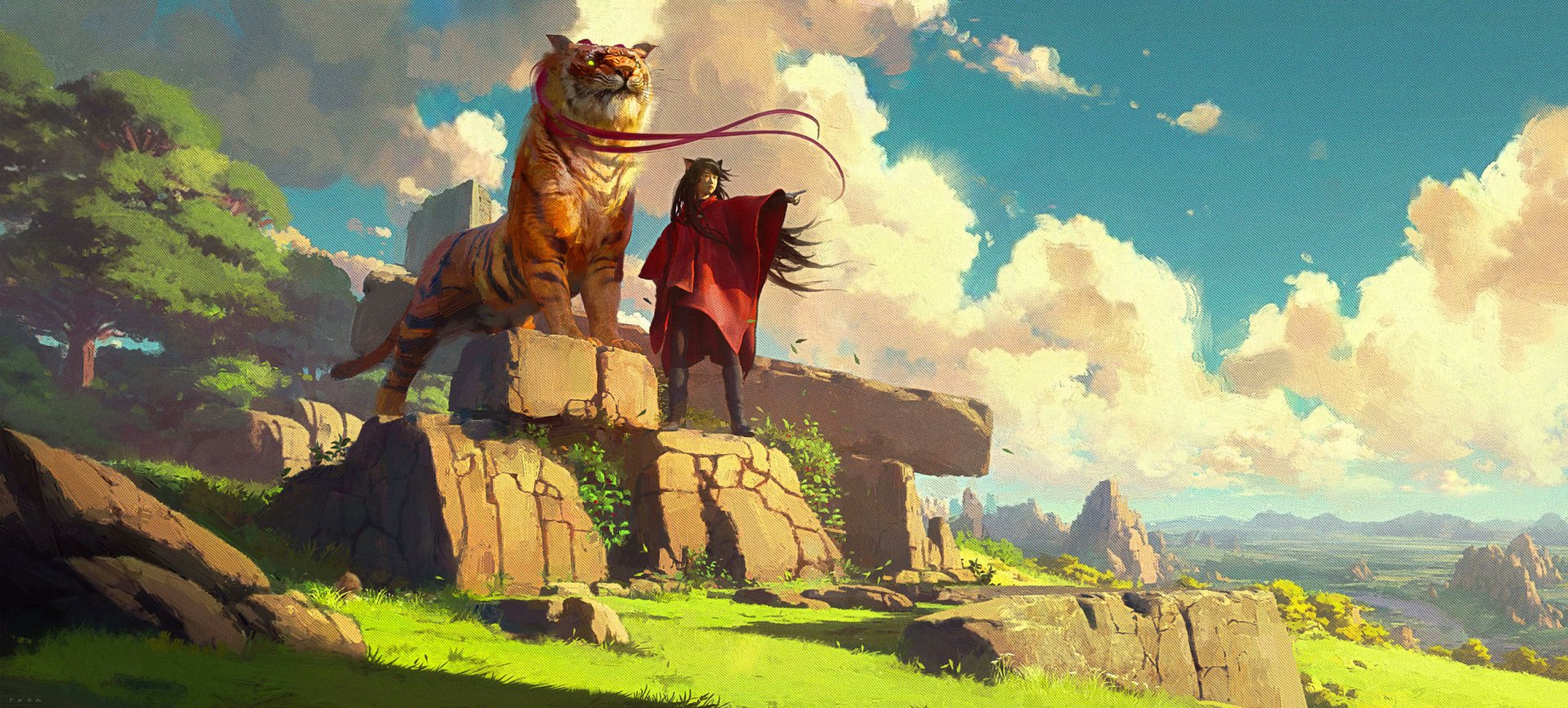 Download Fantasy Tiger HD Wallpaper by Eduardo Peña
