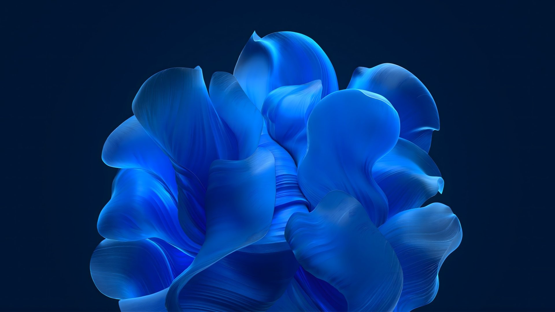 Abstract blue shapes form a flowing, organic pattern in this 4K Ultra HD PC desktop wallpaper, creating a dynamic and vibrant visual experience.