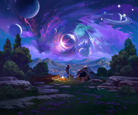 artistic camping HD Desktop Wallpaper | Background Image