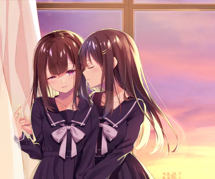 yuri Anime couple anime couple HD Desktop Wallpaper | Background Image