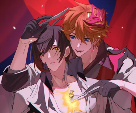  Tartaglia &amp; Zhongli by Nixiaxia