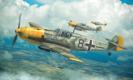 military Messerschmitt Bf 109 HD Desktop Wallpaper | Background Image