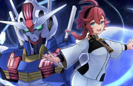 Suletta Mercury Anime Mobile Suit Gundam: The Witch from Mercury HD Desktop Wallpaper | Background Image