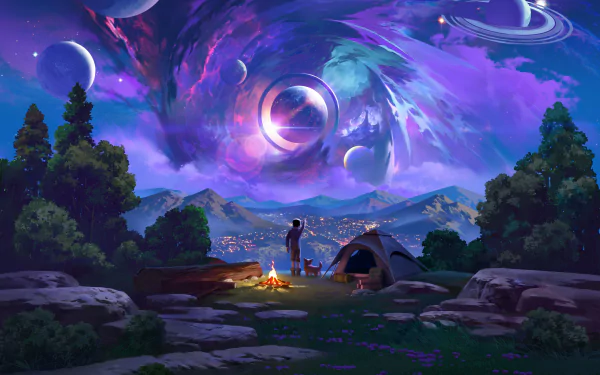artistic camping HD Desktop Wallpaper | Background Image
