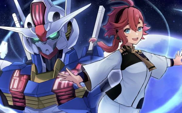 Suletta Mercury Anime Mobile Suit Gundam: The Witch from Mercury HD Desktop Wallpaper | Background Image