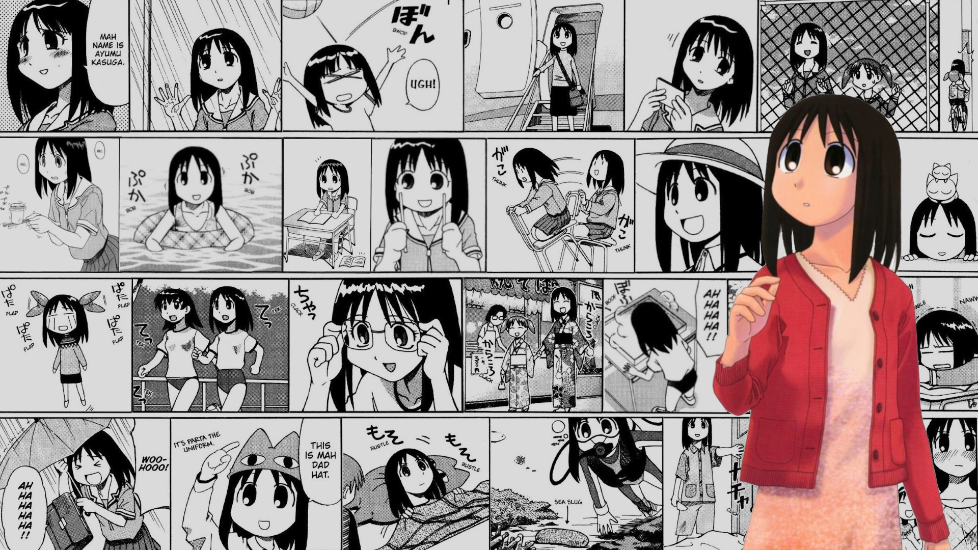 Ayumu Kasuga manga collage by hasecilu