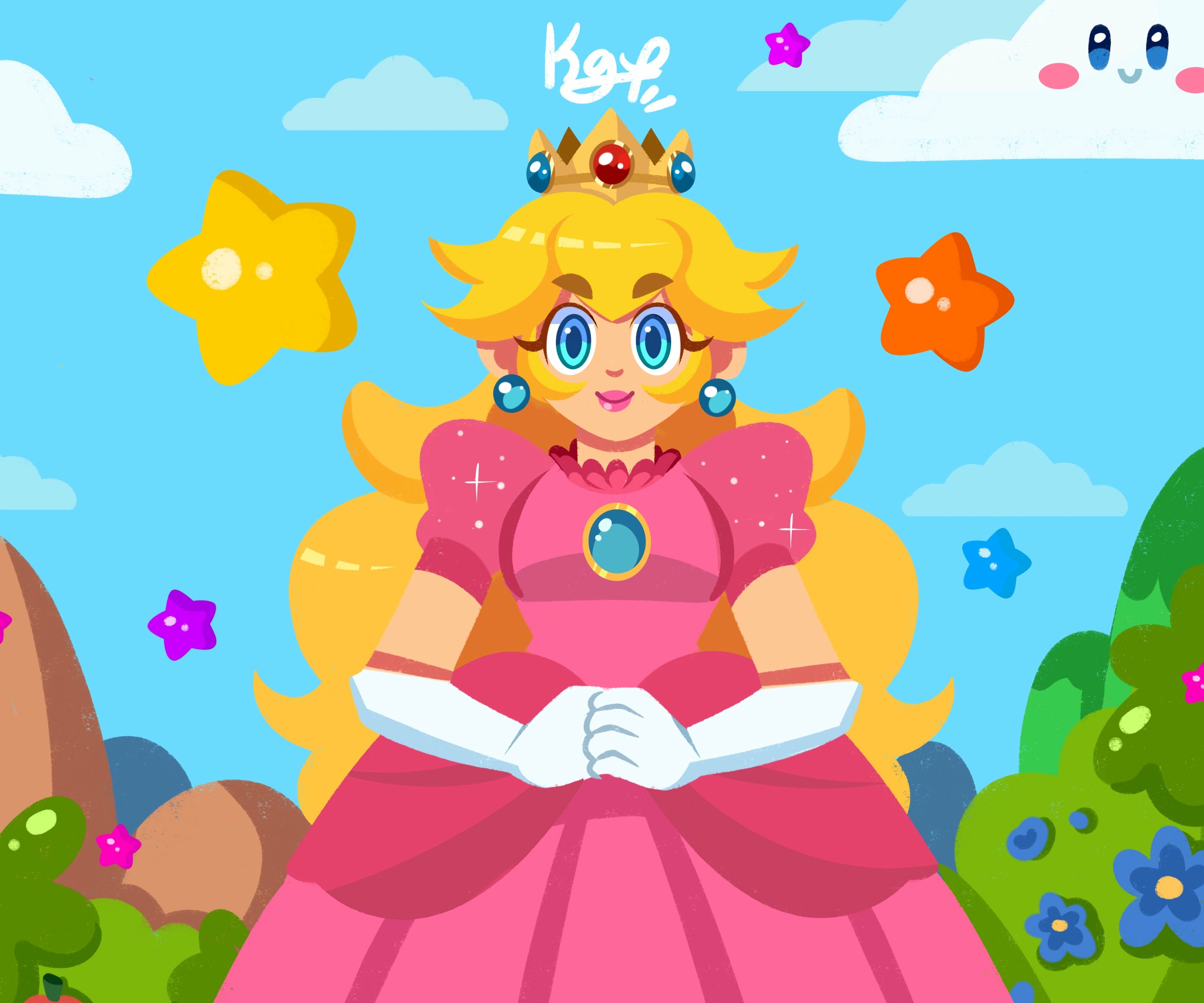Princess Peach by sugarwill12