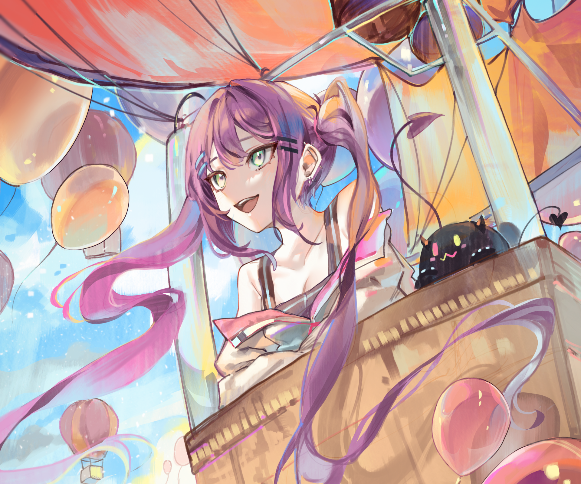 Download Hololive Tokoyami Towa Anime Virtual Youtuber HD Wallpaper by COCOball