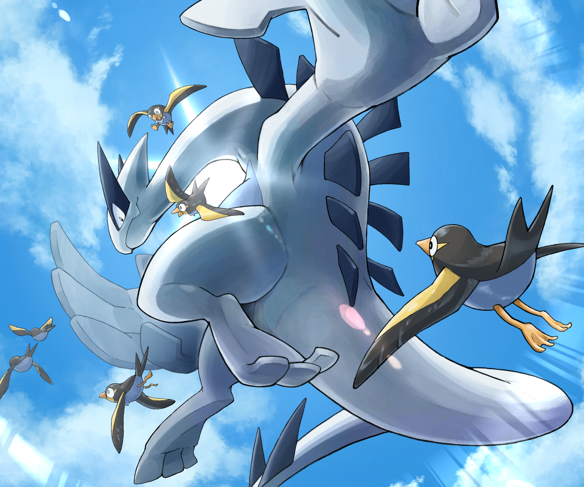 Koraidon and Lugia art