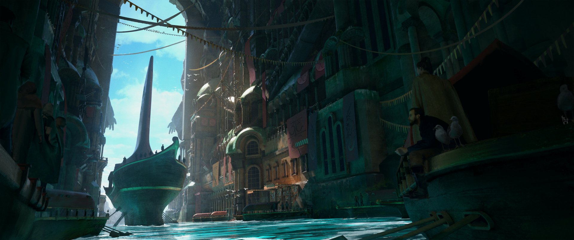 Download Fantasy Ship HD Wallpaper by Felix Riaño