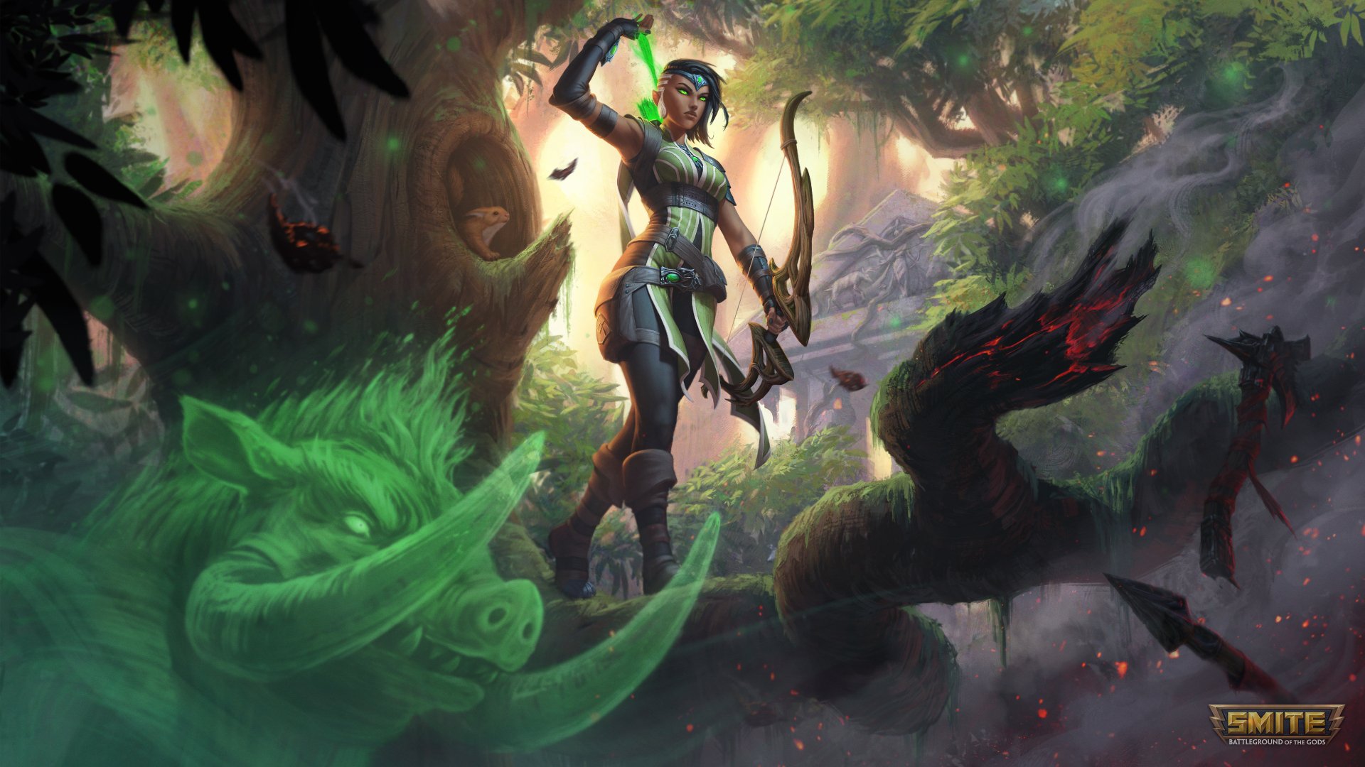 Download Artemis (Smite) Video Game Smite 4k Ultra HD Wallpaper