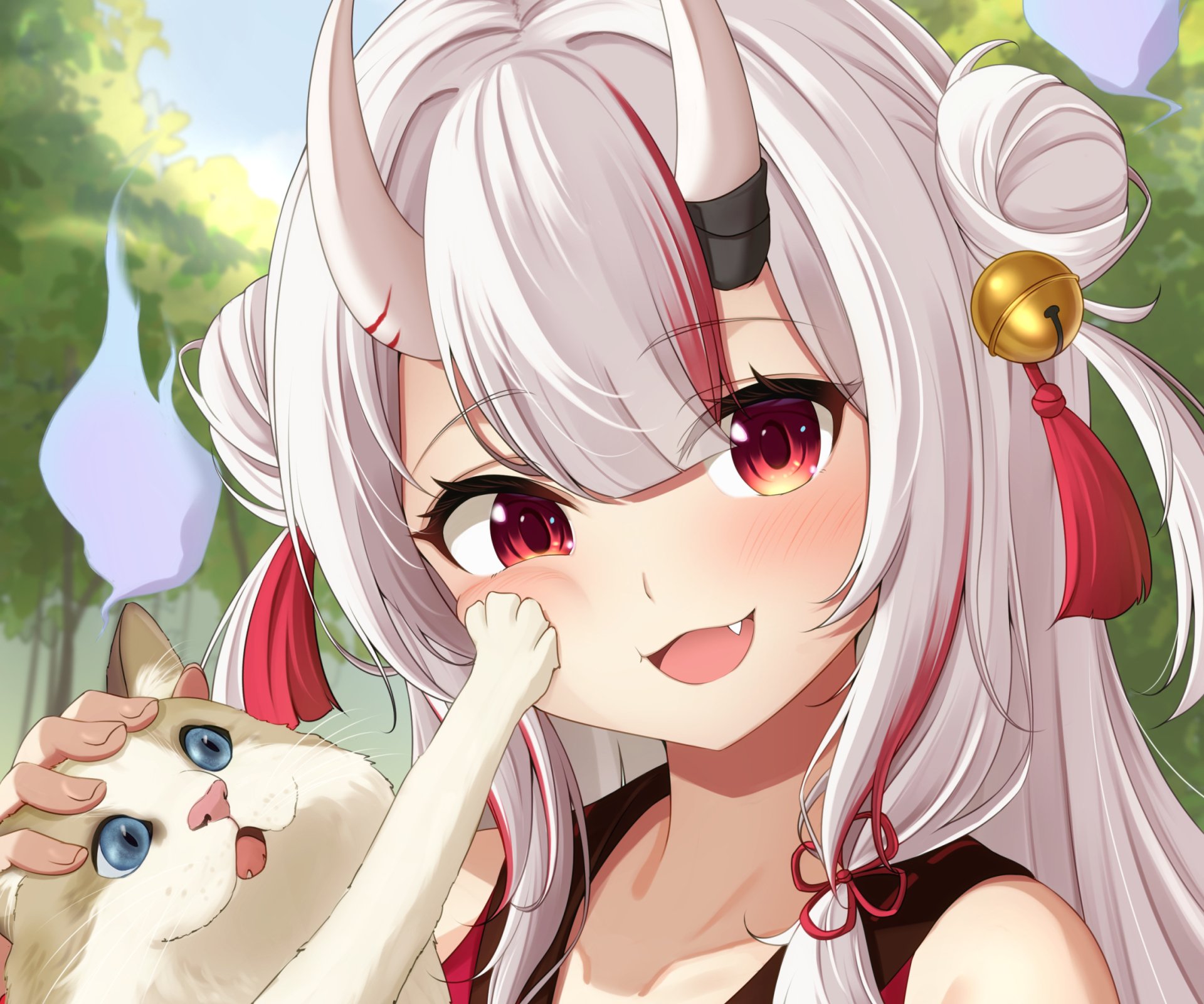 Download Hololive Nakiri Ayame Anime Virtual Youtuber HD Wallpaper by misettei