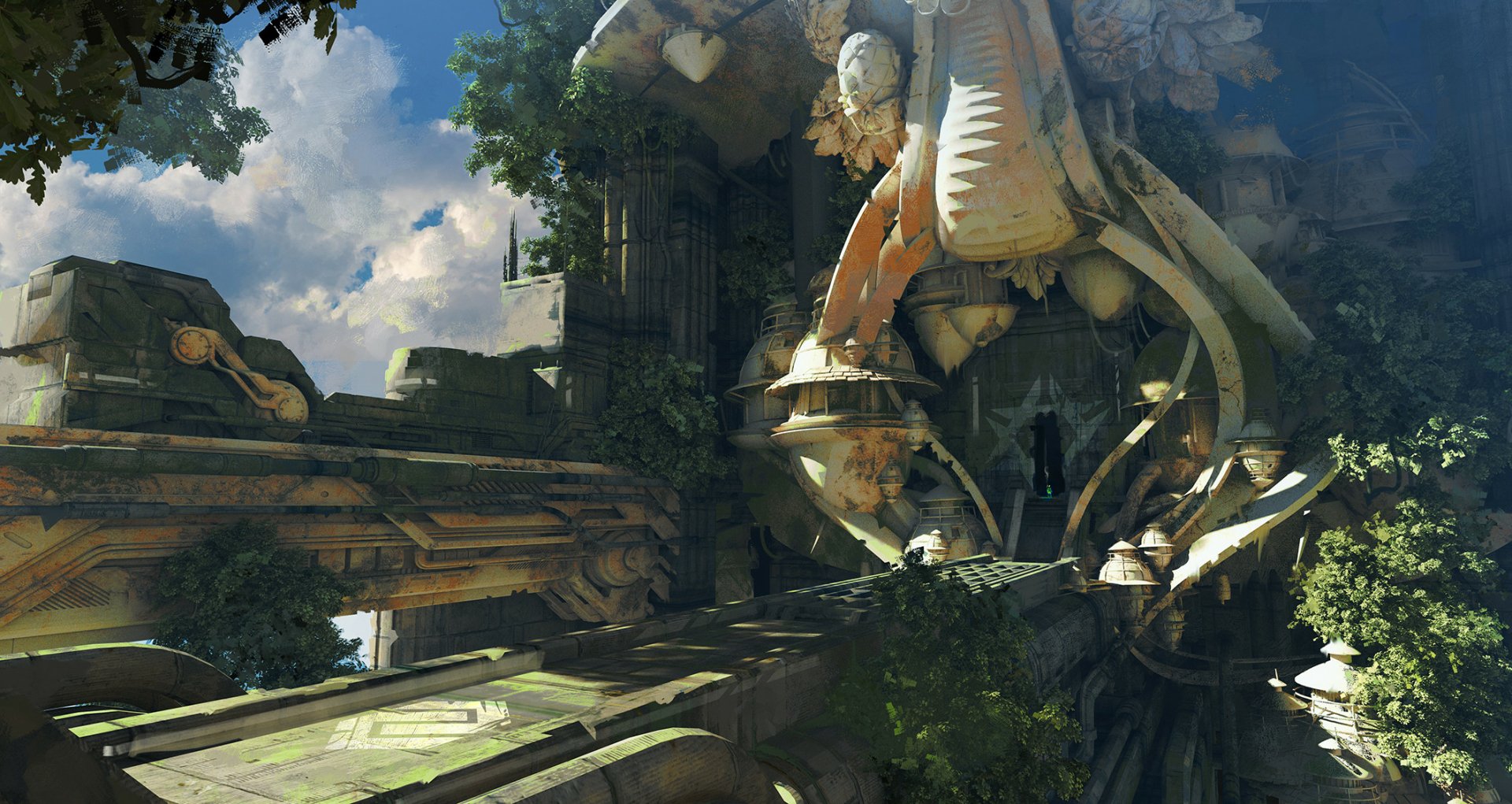 Download Fantasy Temple HD Wallpaper by Sebastian Luca | 2120x1127 ...