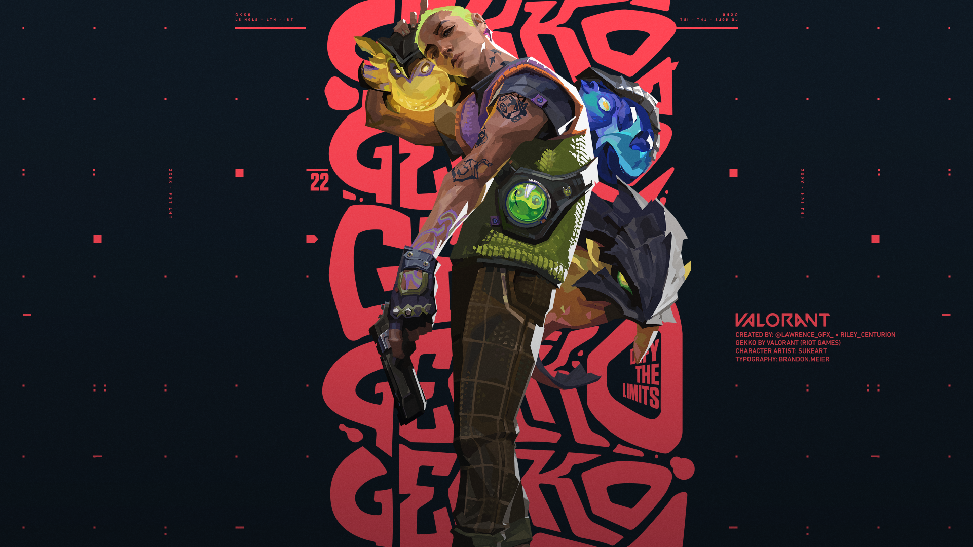 Download Gekko (Valorant) Video Game Valorant 4k Ultra HD Wallpaper by Lawrence_A_, Riley_Centurion