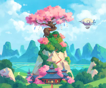 fantasy temple HD Desktop Wallpaper | Background Image