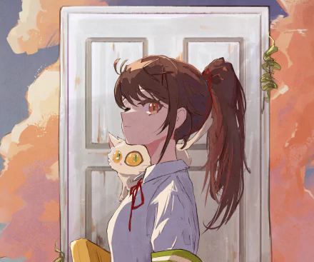 Daijin (Suzume no Tojimari) Iwato Suzume Anime Suzume no Tojimari HD Desktop Wallpaper | Background Image