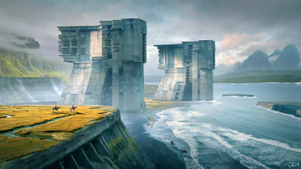 Sci Fi building HD Desktop Wallpaper | Background Image