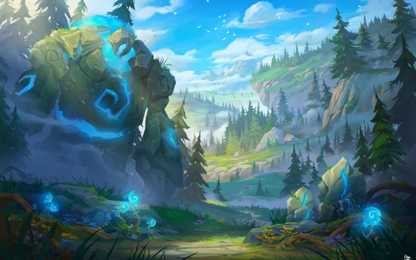  Wild Rift Environment art - Key Entrance in Jungle
