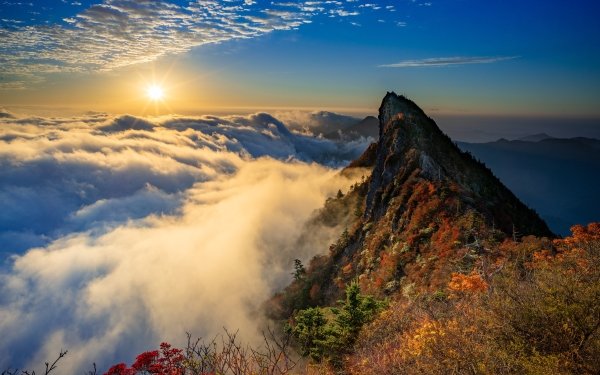 Nature Landscape Peak Sea Of Clouds Horizon HD Wallpaper | Background Image
