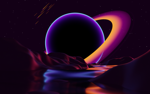 Abstract Dark Planet Colorful Psychedelic Calm HD Wallpaper | Background Image