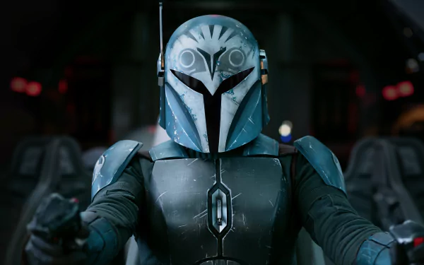 The Mandalorian HD desktop wallpaper showcasing a sci-fi TV show character in action-packed scene.