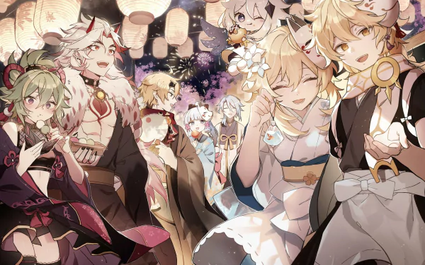 Kamisato Ayato Kamisato Ayaka (Genshin Impact) Thoma (Genshin Impact) Arataki Itto Kuki Shinobu video game Genshin Impact HD Desktop Wallpaper | Background Image