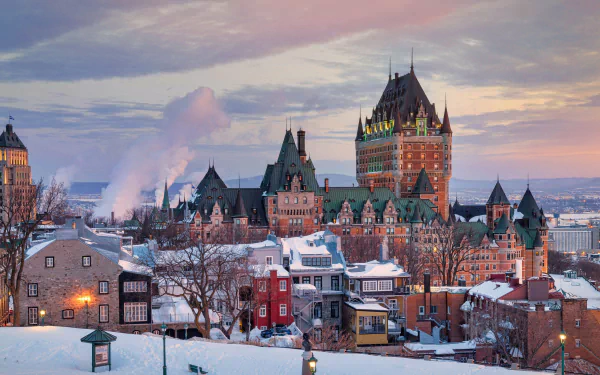  Winter in Fairmont Château Fontina, Quebec, Canada by Romiana Lee