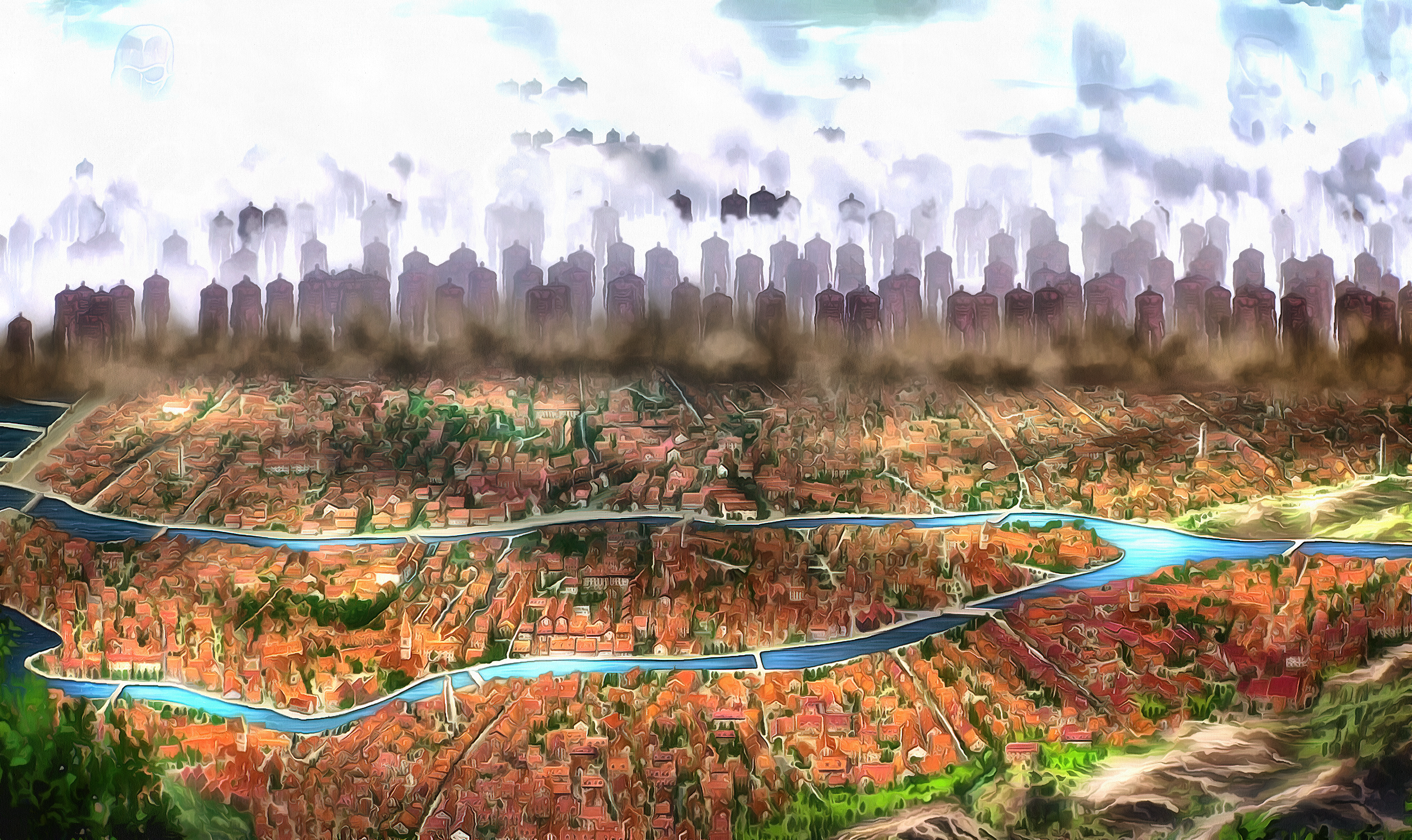 shingeki no kyojin scenery manga