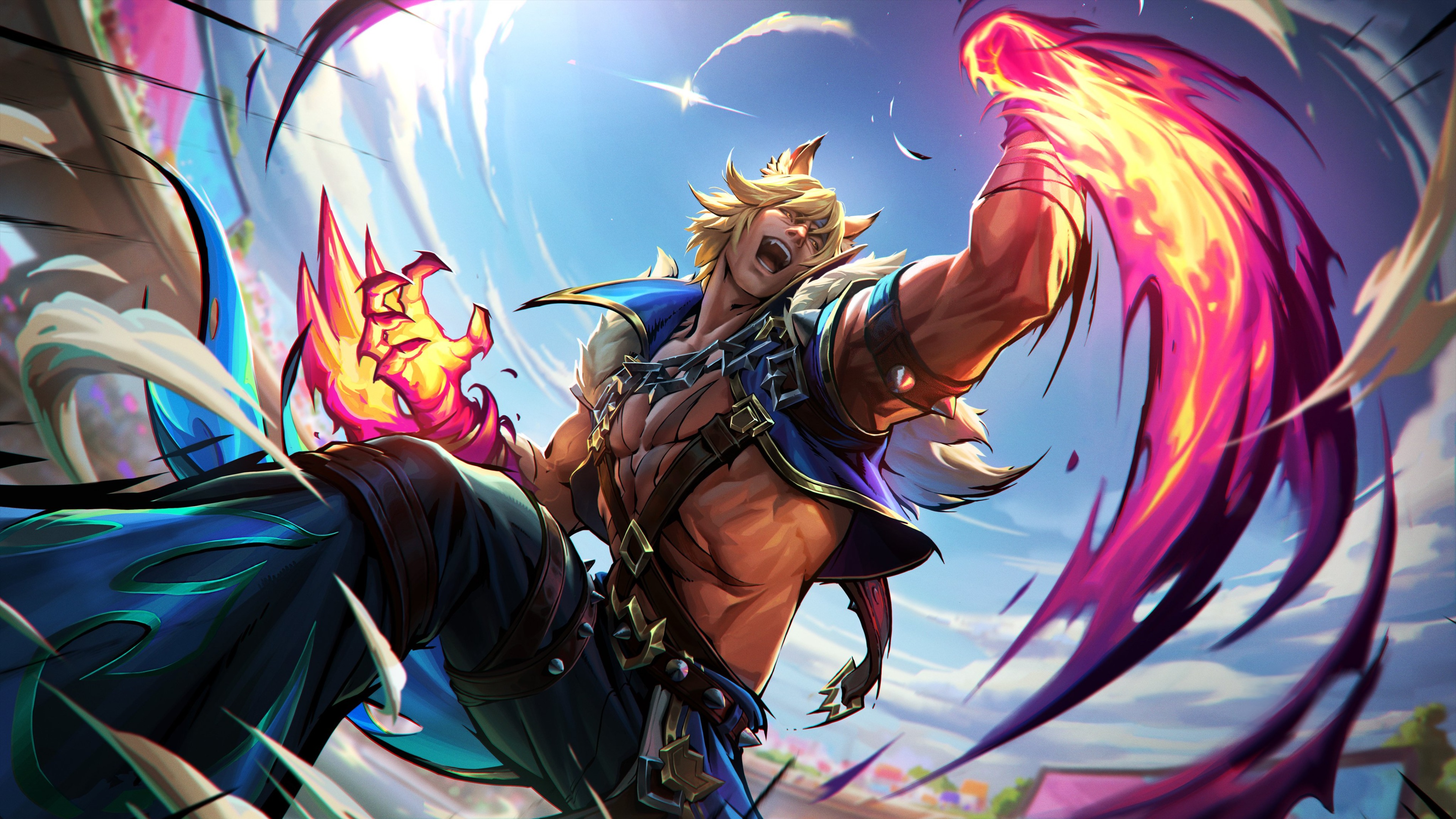 Heartsteel Aphelios Skin LoL Splash Art 4K Wallpaper iPhone HD