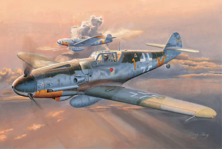 military Messerschmitt Bf 109 HD Desktop Wallpaper | Background Image