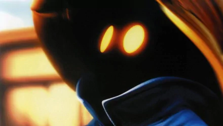 HD wallpaper featuring Vivi Ornitier from the video game Final Fantasy, showcasing his glowing eyes and iconic hat in a stunning close-up background.
