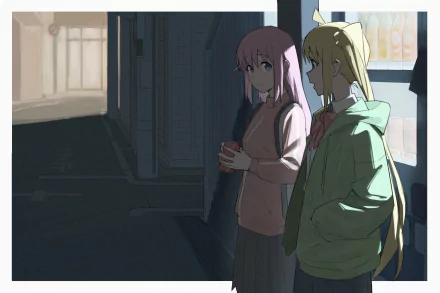 Nijika Ijichi Hitori Gotou Anime Bocchi the Rock! HD Desktop Wallpaper | Background Image