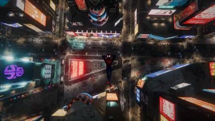  Spider-man Miles Morales Chill Falling by rhyFeddol
