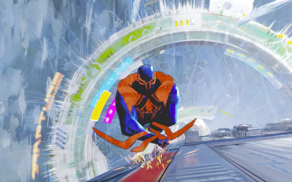 Spider-Man 2099 movie Spider-Man: Across the Spider-Verse Miguel O'Hara HD Desktop Wallpaper | Background Image