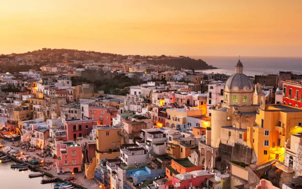 Procida man made town HD Desktop Wallpaper | Background Image